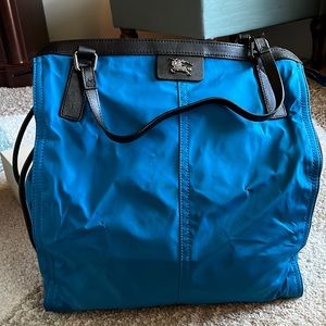 COPY - Burberry Buckleigh Nylon & Leather Tote in “Kingfisher” Blue